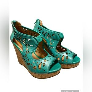 Miz Mooz Teal Wedges